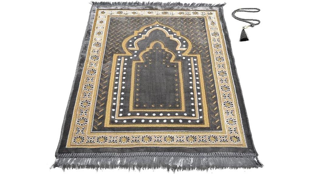 velvet embroidered muslim rug