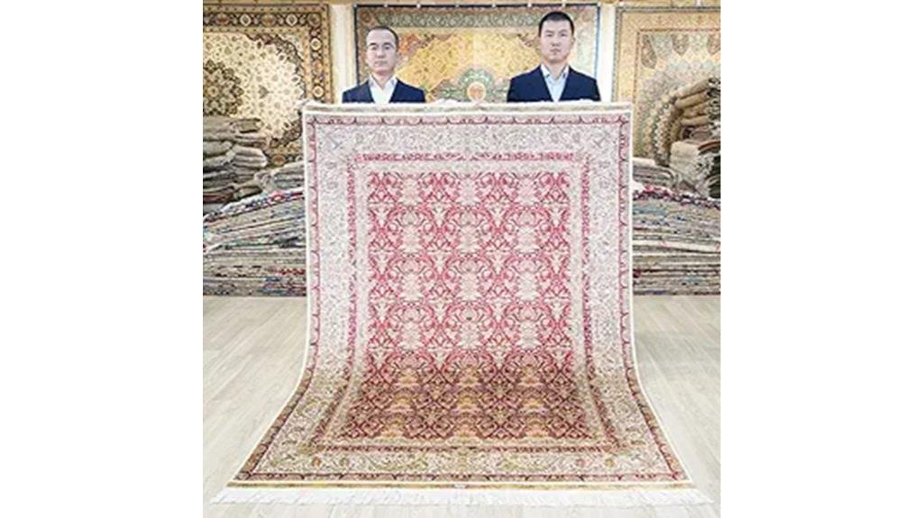 vintage floral silk rug