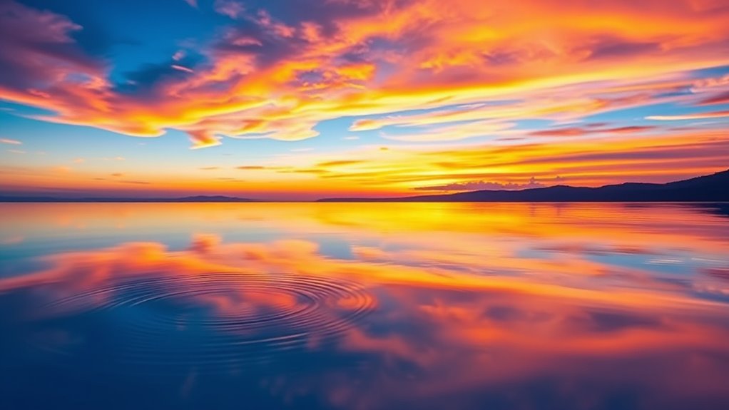 water surface tension affects reflection clarity