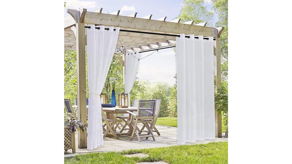 waterproof linen patio curtains