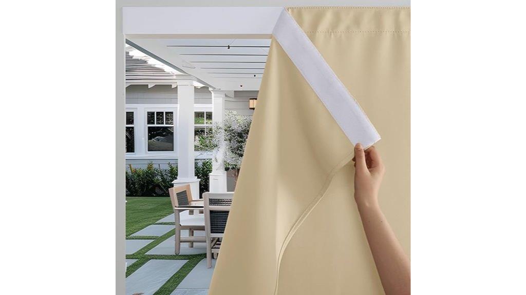 waterproof outdoor curtain rodless