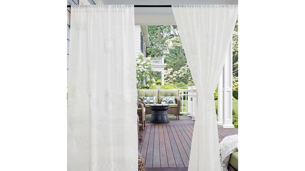 waterproof sheer curtain panels