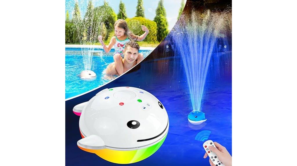 whale pool fountain lights