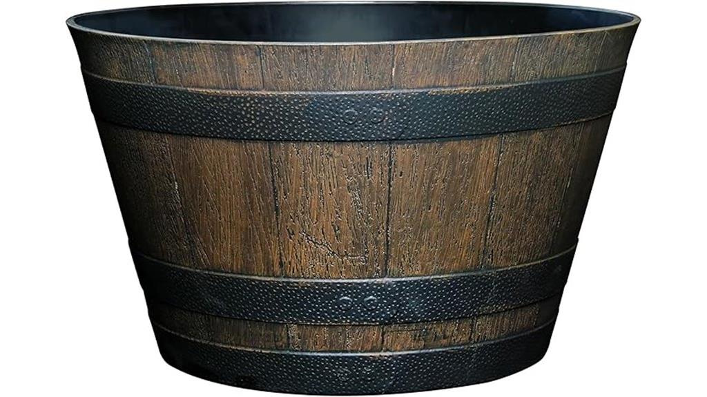 whiskey barrel garden planters