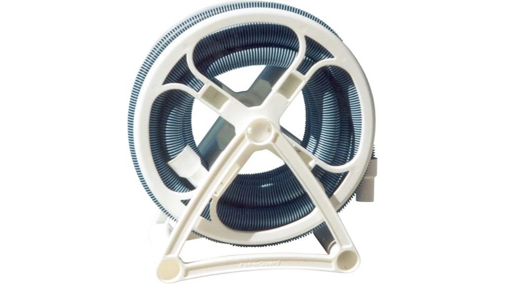 white industrial hose reel