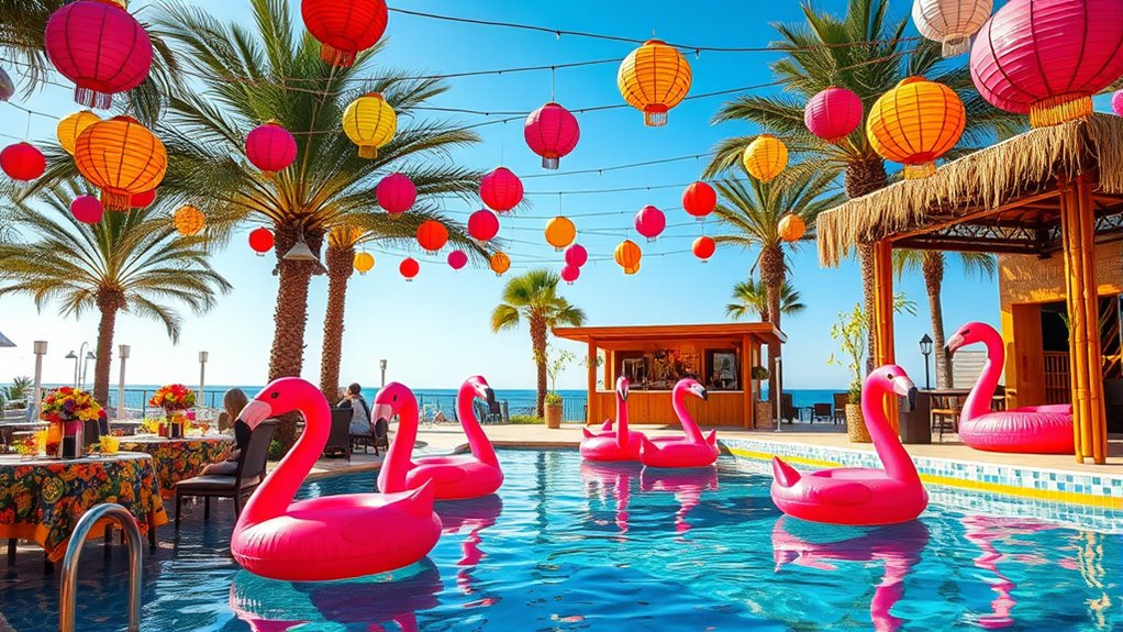 create a vibrant tropical oasis