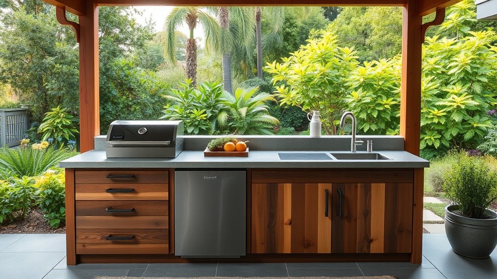 eco friendly outdoor kitchen design