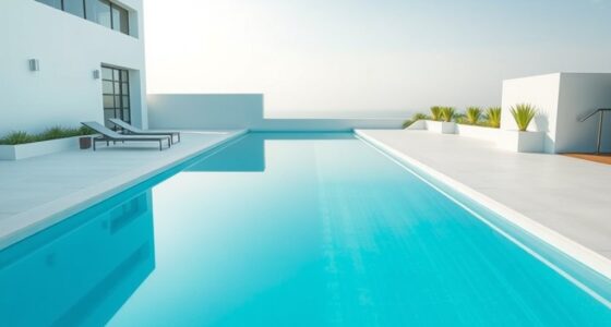 elegant elongated minimalist pools