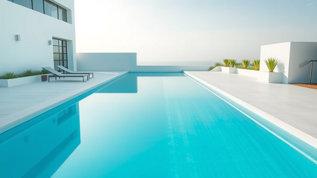 elegant elongated minimalist pools