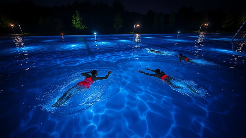 glow in the dark night swim