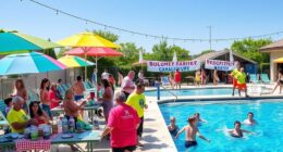 hosting a poolside community event
