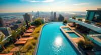 infinity pools rooftop gardens
