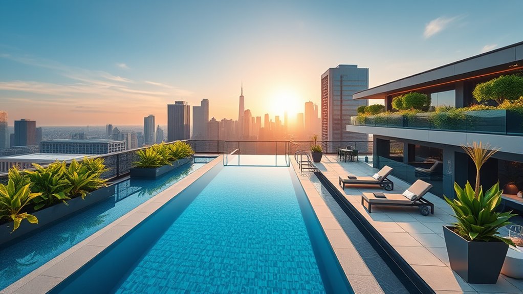 luxury rooftop infinity oasis