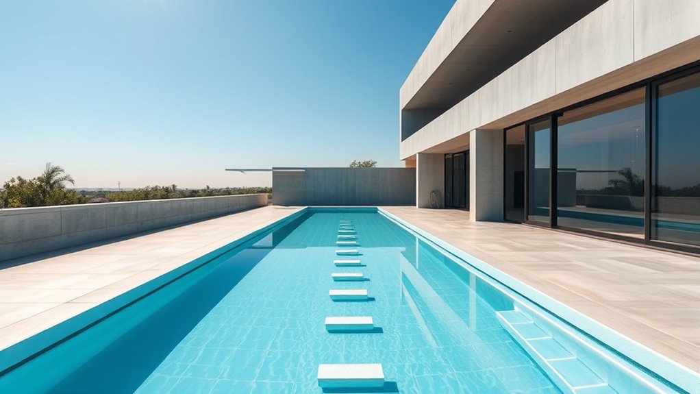 minimalist sleek lap pools
