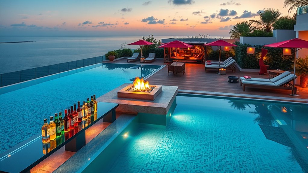 multi functional outdoor pool oasis