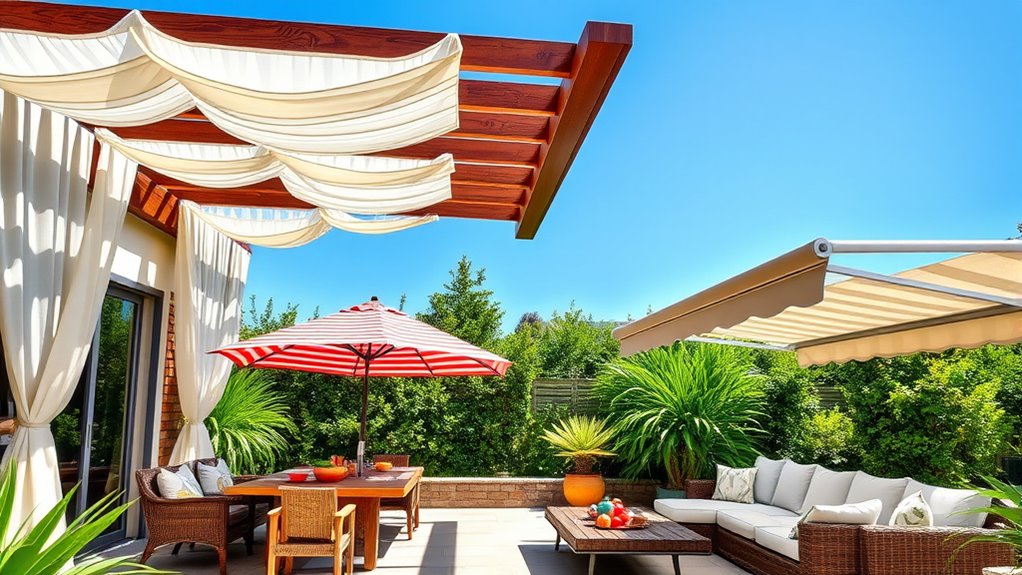 outdoor shade structure options