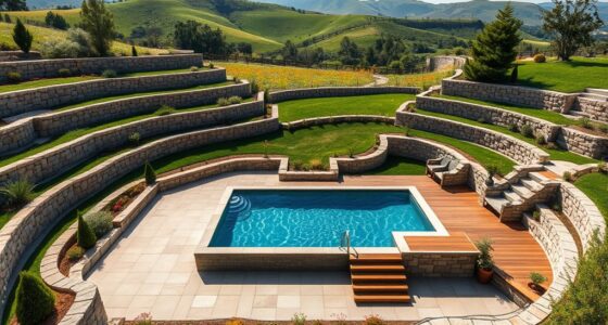 pool construction on sloped terrain