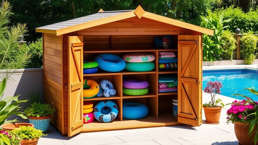 pool equipment outdoor storage