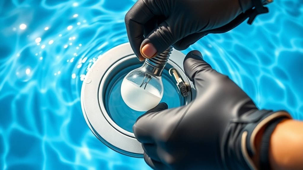 pool light bulb replacement safety