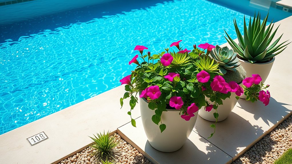 poolside container gardening