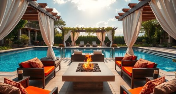 poolside lounging features