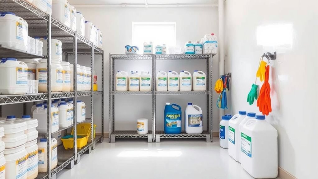 safe pool chemical storage