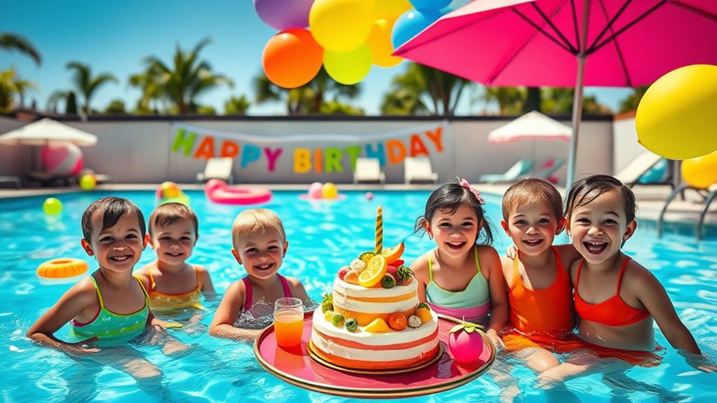 safe themed pool party