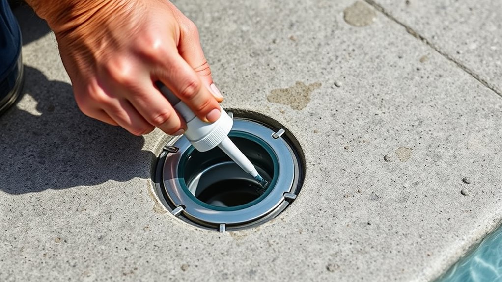 seal leaks around pool fittings