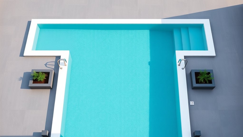 sleek geometric minimalist pool