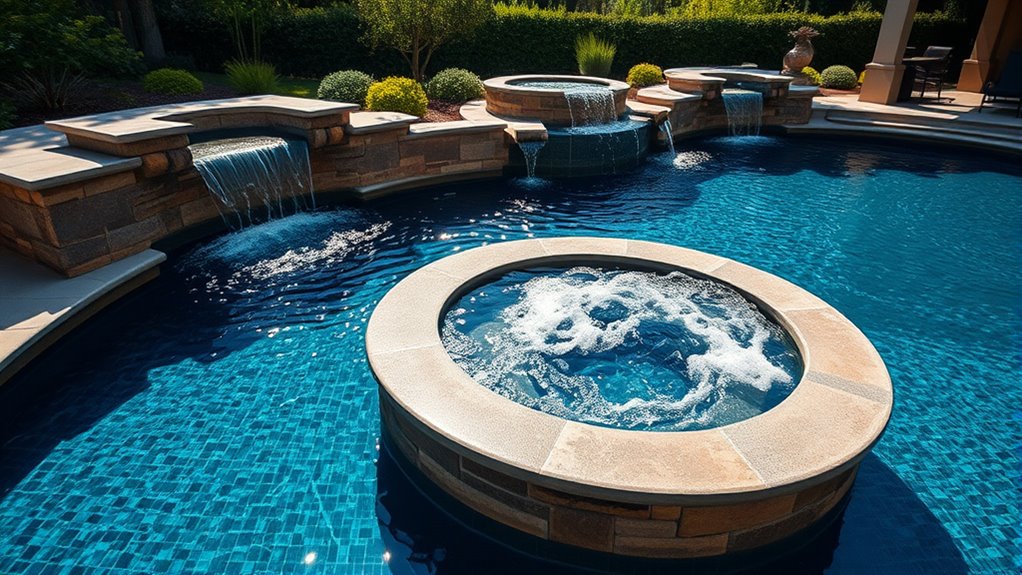 spa features in pools
