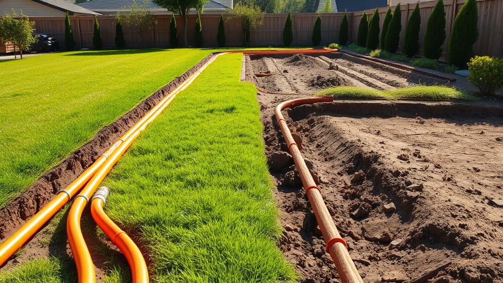 utilities and landscaping preparation
