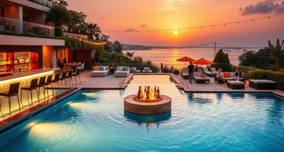 versatile pool entertainment areas