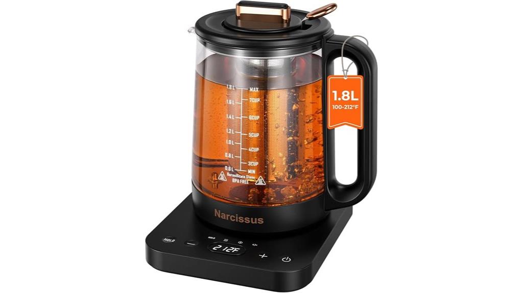 black 1 8l temperature control kettle