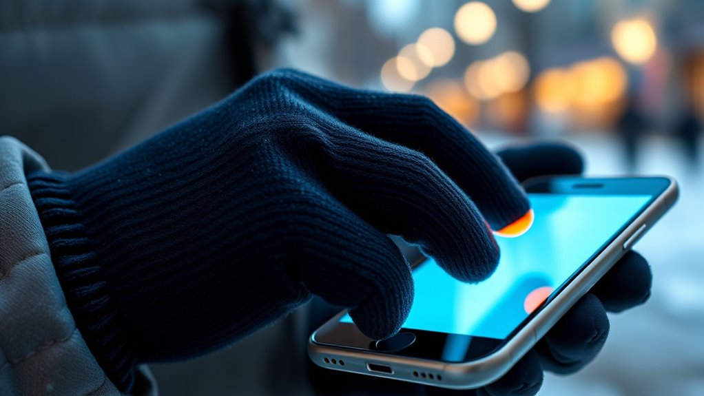 device friendly warm gloves