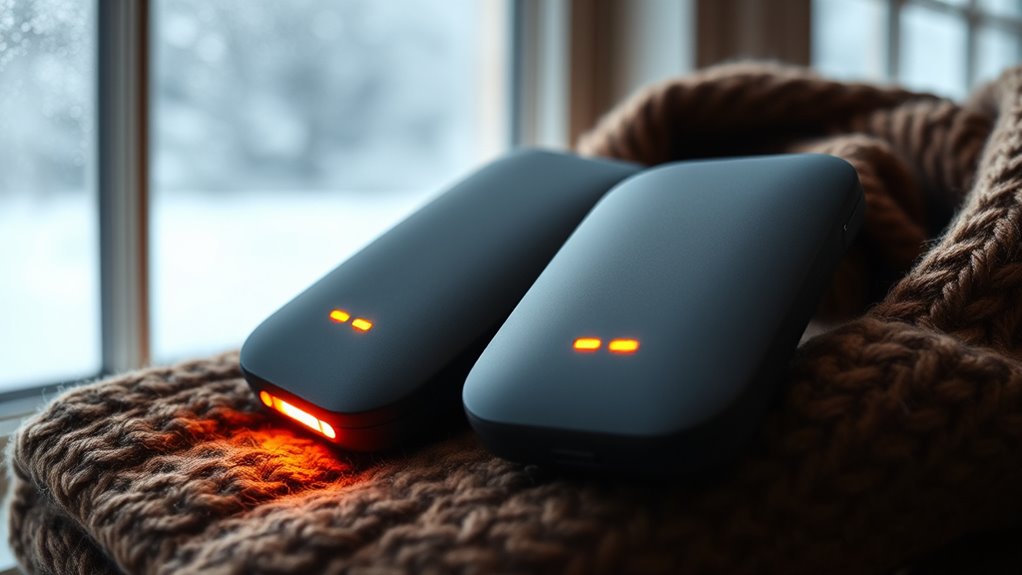 hand warmer features and safety