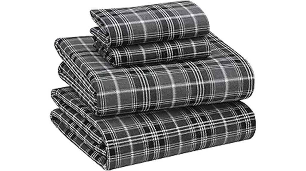 queen size grey plaid sheets