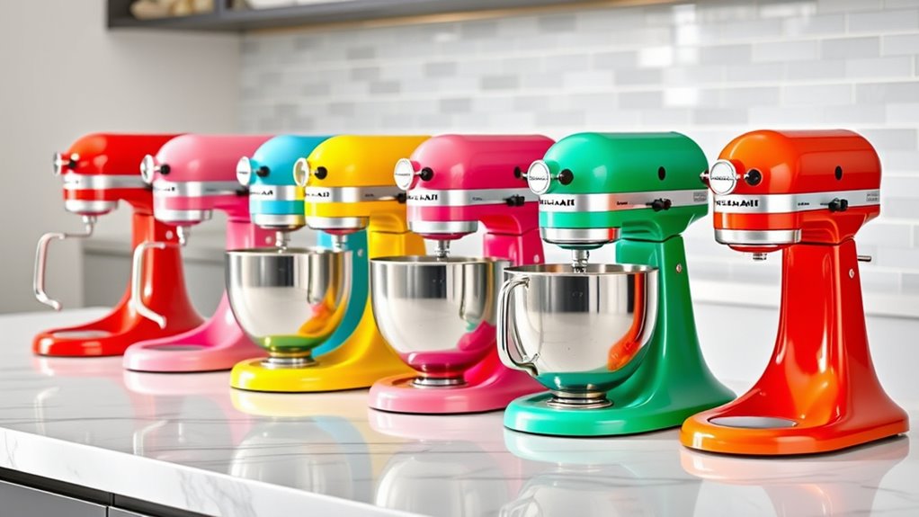 top kitchenaid mixer colors
