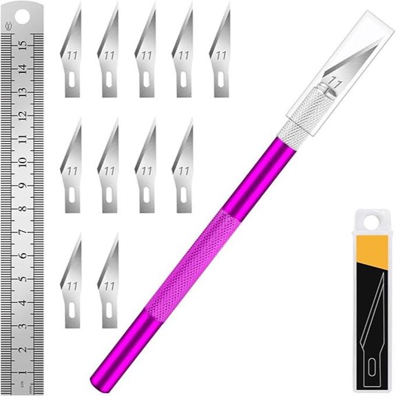 DIYSELF Craft Knife and Blade Set with Ruler