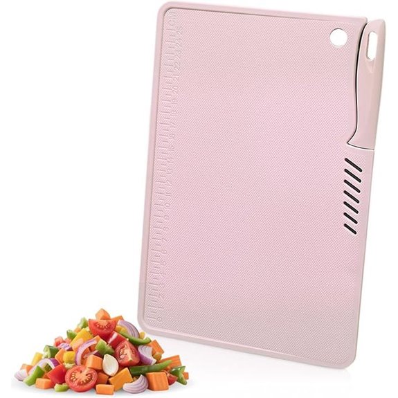 Plastic Utility Cutting Board with Knife Set