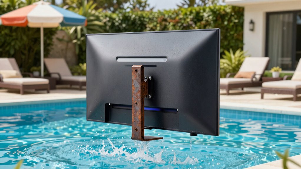 bright weatherproof outdoor tv