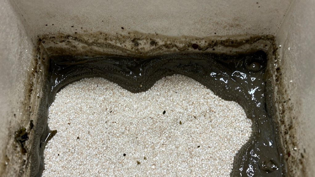 check for clogged sand