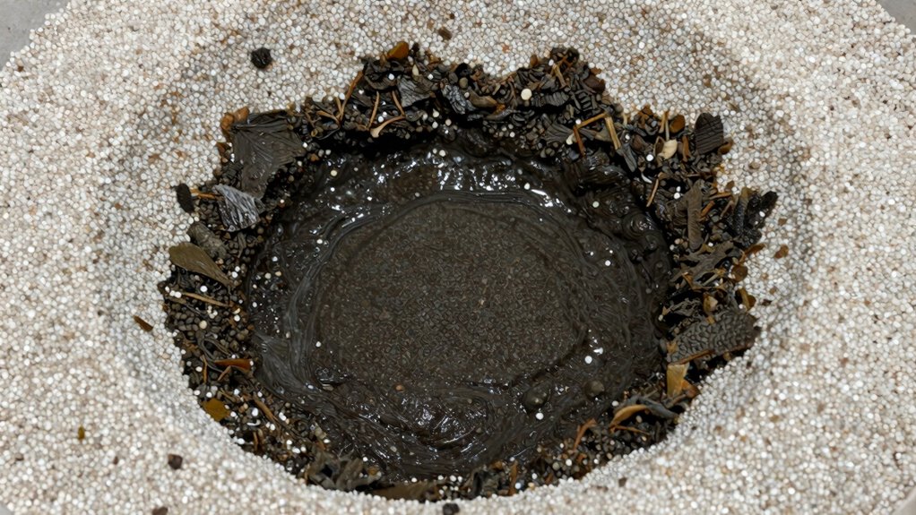 gunk buildup hampers filtration