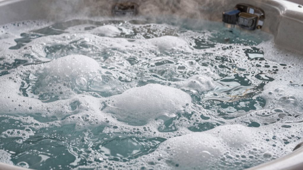 hot tub foam indicates contamination