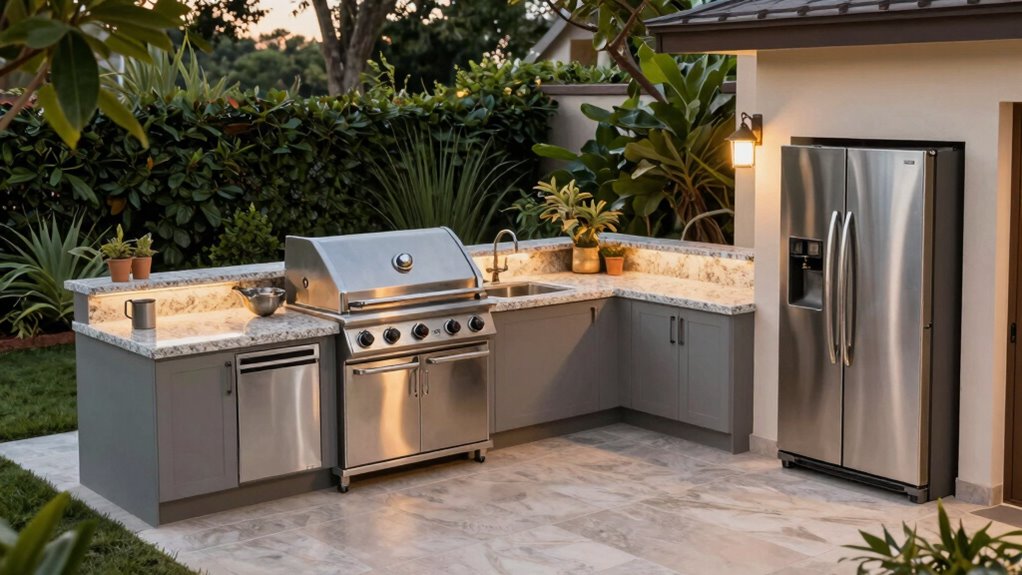 optimized functional outdoor kitchen