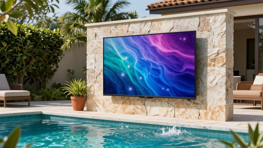 outdoor entertainment weatherproof setup