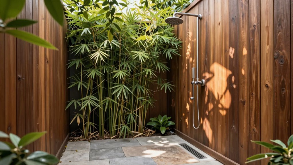 proper outdoor shower design