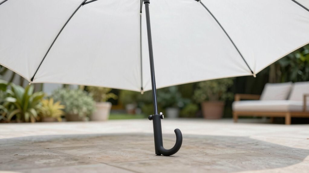 proper umbrella base placement