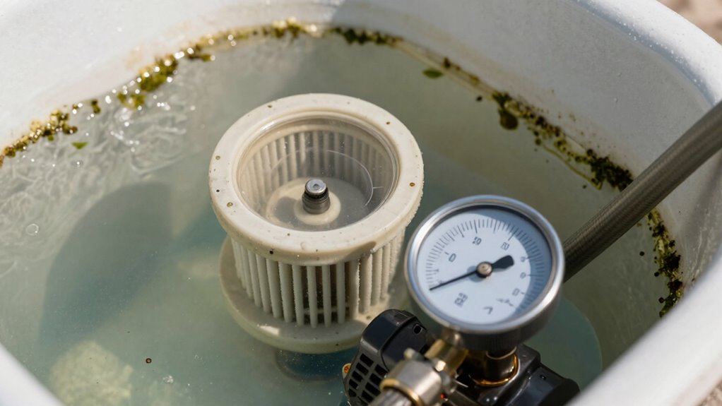 pump noise indicates blockages