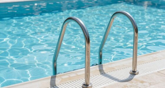 secure pool handrail placement