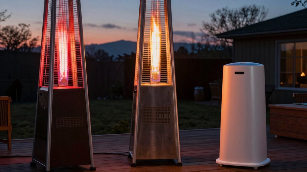 types of outdoor heaters